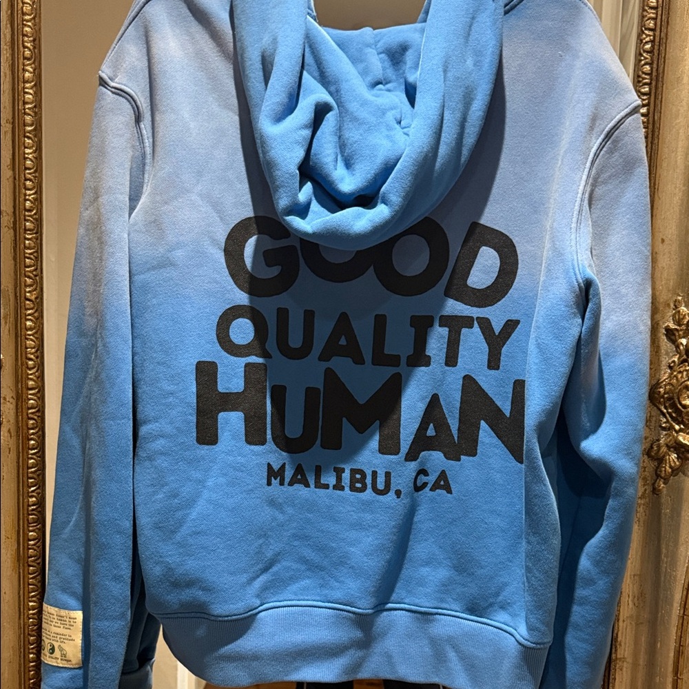 GOOD QUALITY HUMAN Blue Zip-Up Hoodie